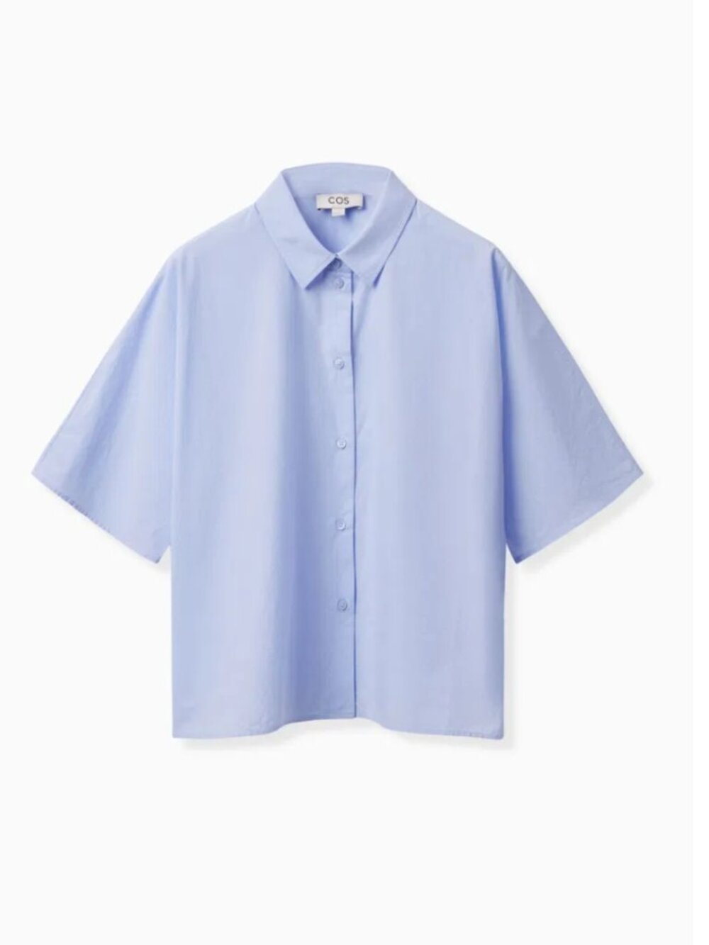 COS Boxy Short-Sleeve Poplin Shirt